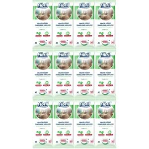 Fibril Yüzey Temizlik Havlusu 50 Yaprak XL Temizlik Kokulu 12 Li Set 600 Yaprak Plastik Kapaklı