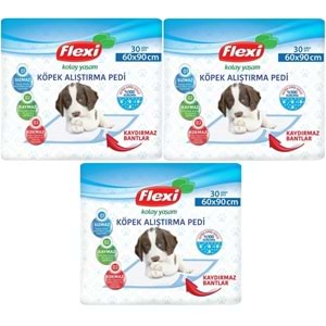 Flexi Evcil Hayvan Köpek Alıştırma Tuvalet Eğitim Pedi 60*90 CM 90 Adet