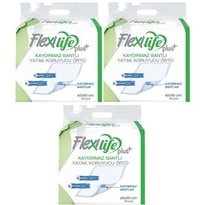 Flexi Life Yetişkin Alt Açma Yatak Koruyucu Örtü 60*90CM 90 Adet Kaydırmaz