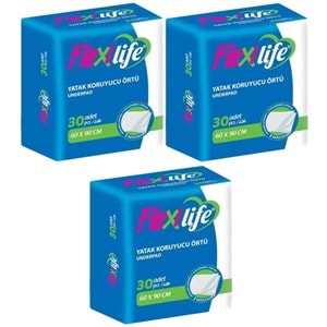 Flexi Life Yetişkin Alt Açma Yatak Koruyucu Örtü 60*90CM Klasik 90 Adet (3PK*30)