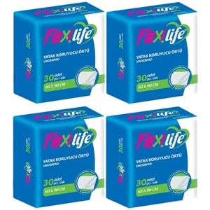 Flexi Life Yetişkin Alt Açma Yatak Koruyucu Örtü 60*90CM Klasik 120 Adet (4PK*30)