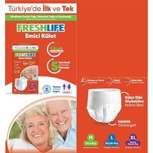 FreshLife Emici Külot Yetişkin Bezi XL Ekstra Büyük 120 Adet (4PK*30)