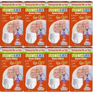 FreshLife Emici Külot Yetişkin Bezi XL Ekstra Büyük 240 Adet (8PK*30)