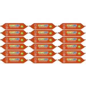 Freshlife Yetişkin Vücut Temizleme Islak Mendil Havlu 50 Yaprak XL (18 Li Set)