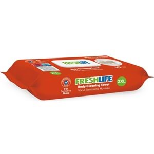 Freshlife Yetişkin Vücut Temizleme Islak Mendil Havlu 50 Yaprak XL (18 Li Set)