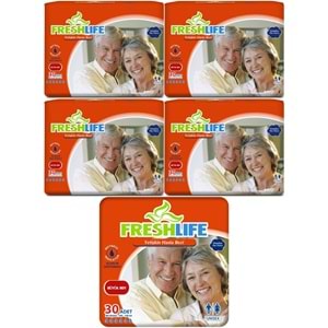 FreshLife Yetişkin Bezi Bel Bantlı L - Large - Büyük 150 Adet (5PK*30)