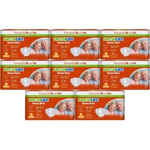 FreshLife Yetişkin Bezi Bel Bantlı S - Küçük - Small 240 Adet (8PK*30)