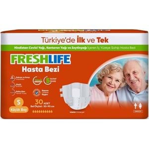 FreshLife Yetişkin Bezi Bel Bantlı S - Küçük - Small 240 Adet (8PK*30)