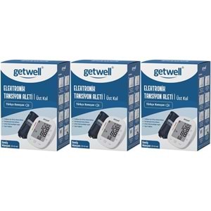 Getwell Konuşan Üst Koldan Tansiyon Aleti - Ölçme Cihazı (Geniş Manşon) (3 Lü Set)
