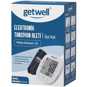 Getwell Konuşan Üst Koldan Tansiyon Aleti - Ölçme Cihazı (Geniş Manşon) (3 Lü Set)