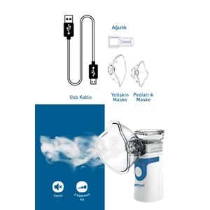 Getwell Mesh Nebulizatör Şarjlı - Sessiz - Taşınabilir (Yetişkinler ve Çocuklar için) (3 Lü Set)