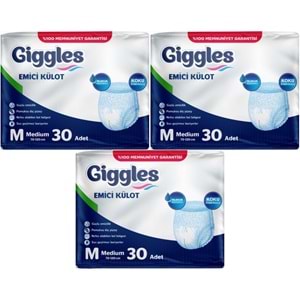 Giggles Yetişkin Bezi Emici Külot M-Orta Medium 90 Adet (3PK*30)