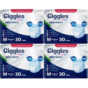 Giggles Yetişkin Bezi Emici Külot M-Orta Medium 120 Adet (4PK*30)