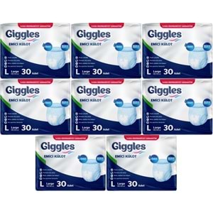 Giggles Yetişkin Bezi Emici Külot L-Büyük 240 Adet (8PK*30)