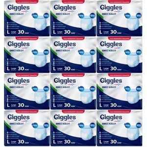 Giggles Yetişkin Bezi Emici Külot L-Büyük 360 Adet (12PK*30)