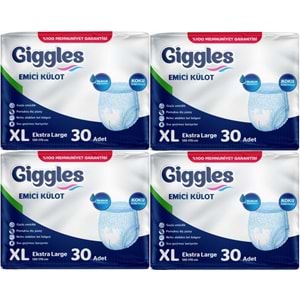 Giggles Yetişkin Bezi Emici Külot Ekstra Büyük (XL) 120 Adet (4PK*30)