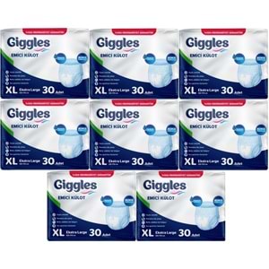 Giggles Yetişkin Bezi Emici Külot Ekstra Büyük (XL) 240 Adet (8PK*30)