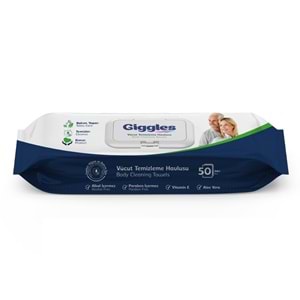 Giggles Yetişkin Vücut Temizleme Islak Mendil Havlu 250 Yaprak XL (Beyaz Sabun Kokulu) (5PK*50)