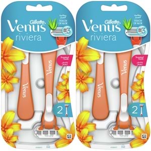 Gillette Venus Riviera Kullan At Kadın Tıraş Bıçağı 4 Lü Set (2PK*2)