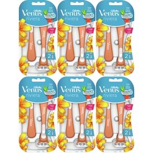 Gillette Venus Riviera Kullan At Kadın Tıraş Bıçağı 12 Li Set (6PK*2)
