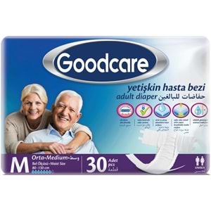 Goodcare Yetişkin Bezi Bel Bantlı Tekstil Yüzey M Medium - Orta 60 Adet (2PK*30)