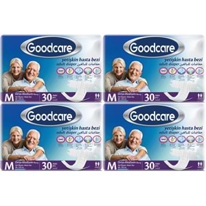 Goodcare Yetişkin Bezi Bel Bantlı Tekstil Yüzey M Medium - Orta 120 Adet (4PK*30)