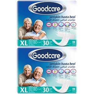 Goodcare Yetişkin Bezi Bel Bantlı Tekstil Yüzey XL Extra Large - Ekstra Büyük 60 Adet (2PK*30)