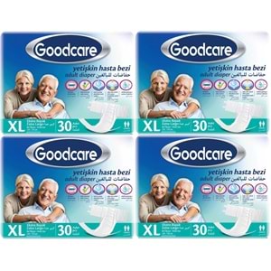 Goodcare Yetişkin Bezi Bel Bantlı Tekstil Yüzey XL Extra Large- Ekstra Büyük 120 Adet (4PK*30)