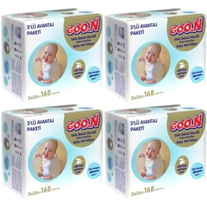 Goon Islak Havlu Mendil 56 Yaprak Sensitive Hassas Cilt 12 Li Set (4PK*3) 672 Yaprak