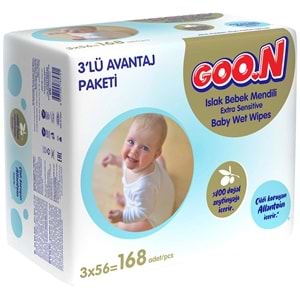 Goon Islak Havlu Mendil 56 Yaprak Sensitive Hassas Cilt 36 Lı Set (12PK*3) 2016 Yaprak