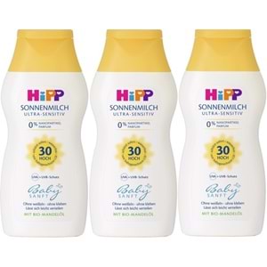 Hipp Babysanft Bebek Güneş Sütü 200Ml (30 Faktör) (3 Lü Set)