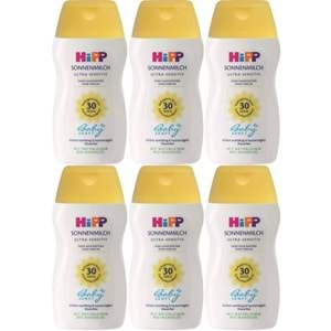 Hipp Babysanft Güneş Kremi -Yüz için Sonnen Gesıchtscreme 30 Faktör Ultra Sensıtıv 50ML (6 Lı Set)