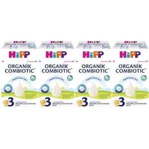 Hipp Organik Combiotic Devam Sütü 600GR No:3 (1 Yaşından İtibaren) (4 Lü Set)