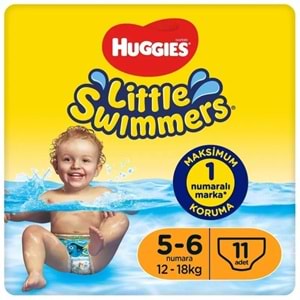 HuGGıes Little Swımmers Mayo Bebek Bezi Beden :5-6 12-18 KG 55 Adet 5PK*11