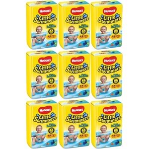 HuGGıes Little Swımmers Mayo Bebek Bezi Beden :5-6 12-18 KG 99 Adet 9PK*11