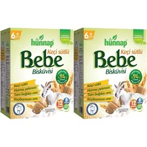 Hünnap Bebe Bisküvisi Keçi Sütlü 400GR 2 li Set (Toplam 800GR)