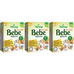 Hünnap Bebe Bisküvisi Keçi Sütlü 400GR 3 lü Set (Toplam 1200GR)