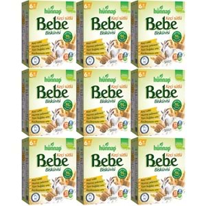 Hünnap Bebe Bisküvisi Keçi Sütlü 400GR 9 lı Set (Toplam 3600GR)