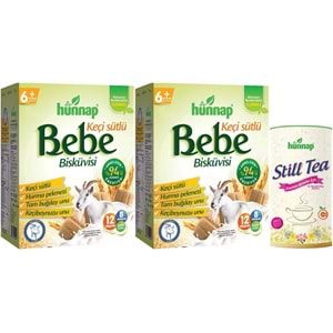 Hünnap Bebe Bisküvisi 400GR + Still Tea Emziren Anneler İçin Süt Arttırıcı İçecek 200GR (3 Lü Set)
