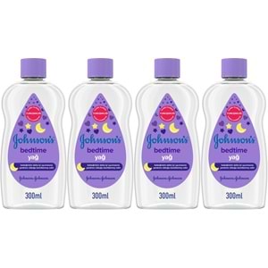 Johnsons Baby Bebek Yağı 300ML Bedtime (Uyku Rutini) (4 Lü Set)