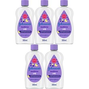 Johnsons Baby Bebek Yağı 300ML Bedtime (Uyku Rutini) (5 Li Set)