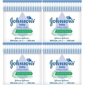 Johnsons Baby Kulak Temizleme Çubuğu 200 Adet (4 Lü Set)