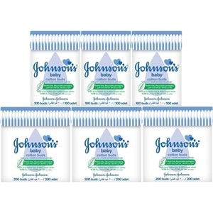Johnsons Baby Kulak Temizleme Çubuğu 100 Adet + 200 Adet Toplam 900 Adet (Karma Set)