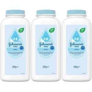 Johnsons Baby Bebek Pudrası 200GR Klasik (%99 Doğal) (3 Lü Set)