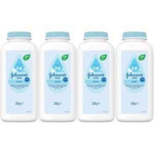 Johnsons Baby Bebek Pudrası 200GR Klasik (%99 Doğal) (4 Lü Set)