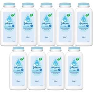 Johnsons Baby Bebek Pudrası 200GR Klasik (%99 Doğal) (9 Lu Set)