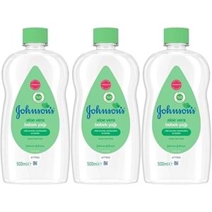 Johnsons Baby Bebek Yağı 500ML Aloe Vera (3 Lü Set)