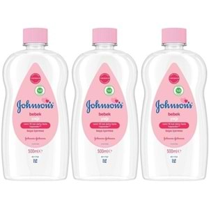 Johnsons Baby Bebek Yağı 500ML Nemlendirici (Pembe) (3 Lü Set)