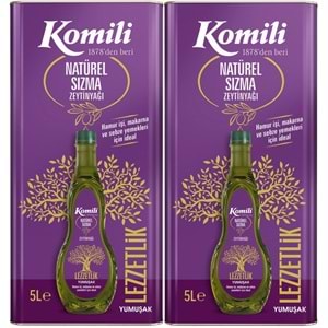 Komili Zeytinyağı 10LT Natural Ege Sızması (Teneke) (2PK*5LT)