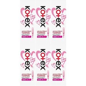 Kotex Aplikatörlü Tampon Süper 48 Li Set (6PK*8)